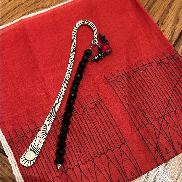 Handmade Accessories - #101 bat heart bookmark